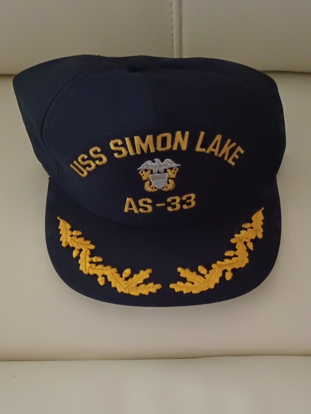 USS Simon Lake Embroidered Navy Men's Cap